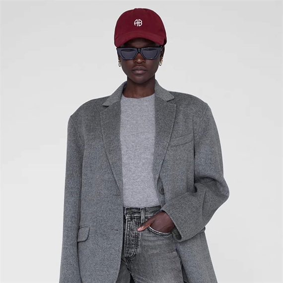 Anine Bing Jeremy Baseball Cap, Cabernet